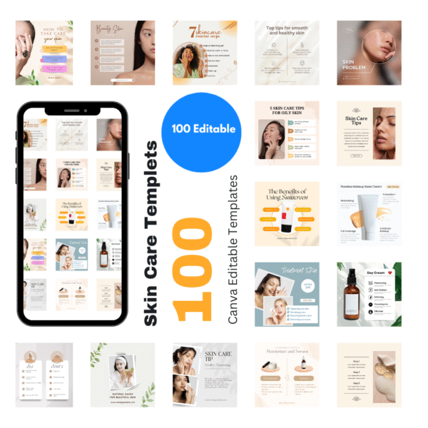 100 Skin Care Mockups - Social Media Templates